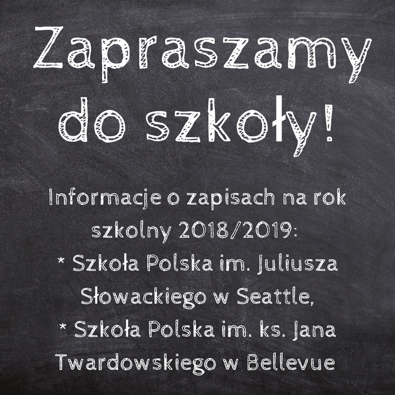 Informacje o zapisach do szkół polskich na rok szkolny 2018/2019